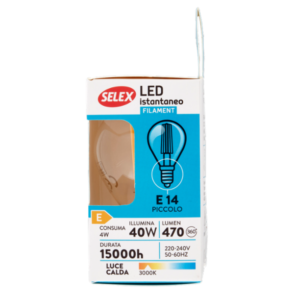 Selex Lampadina Led Minisfera E14 4W Luce Calda