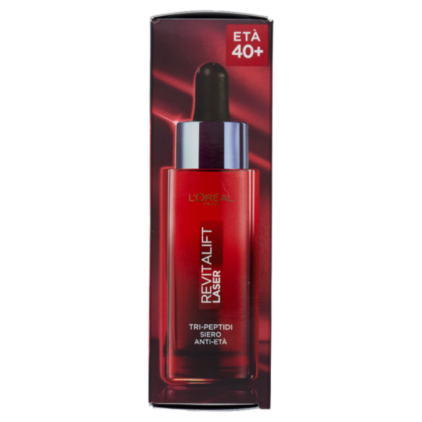 L'Oréal Paris Revitalift Laser Tri-Peptidi Siero Anti-Età con acido ialuronico + vitamina C, 30 ml