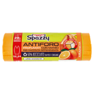 Domopak Spazzy Antiforo Profumati Con Manici 28 Lt Pattumiera Media 52x54 Cm Arancia 15 Pz