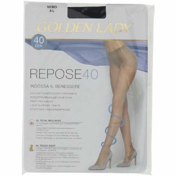 COLLANT REPOSE 40 DEN DONNA TG 4 COLORE NERO GOLDENLADY 36YGR