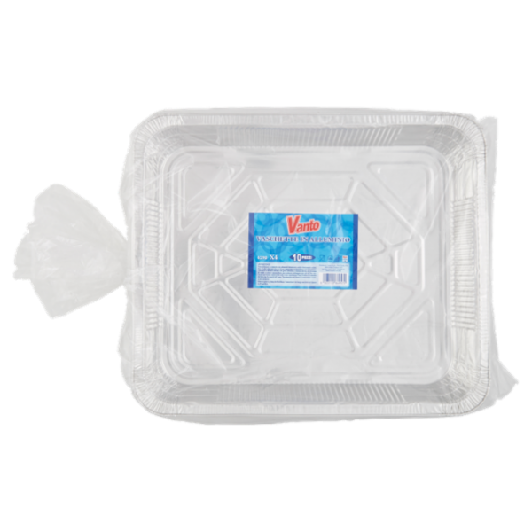 Vanto Contenitore in Alluminio 40x33x5 cm 10 pezzi