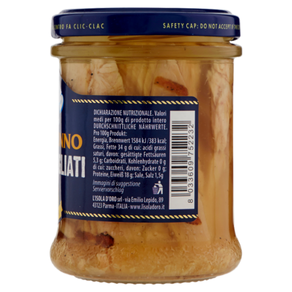 L'Isola d'Oro il Tonnotto Filetti di Tonno Grigliati 190 g