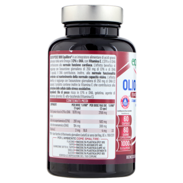 equilibra Olio di Pesce 1000 60 Capsule 84,4 g