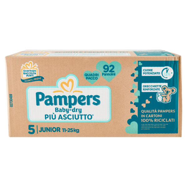 Pampers Baby-dry 5 Junior 92 pz