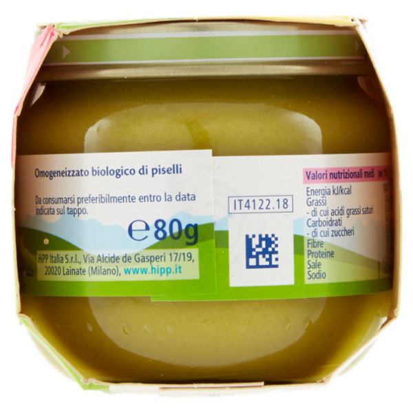 HiPP Biologico Piselli Omogeneizzato 2 x 80 g