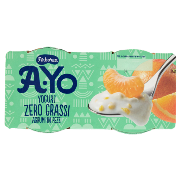 Arborea A-Yo Yogurt Zero Grassi Agrumi in Pezzi 2 x 125 g