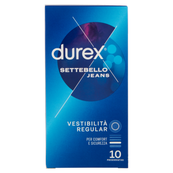 Durex Preservativi Settebello Jeans, 10 Profilattici