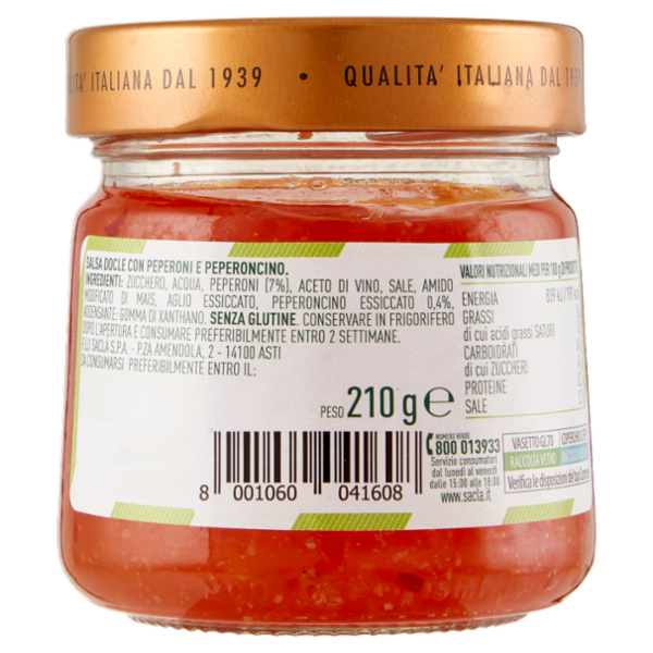 Saclà Salsa alla Thai Agrodolce 210 g