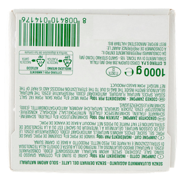 Citterio bencotti zampone cotto 1000 g