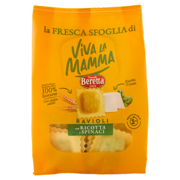 Viva la Mamma la Fresca Sfoglia di Ravioli con Ricotta e Spinaci 250 g