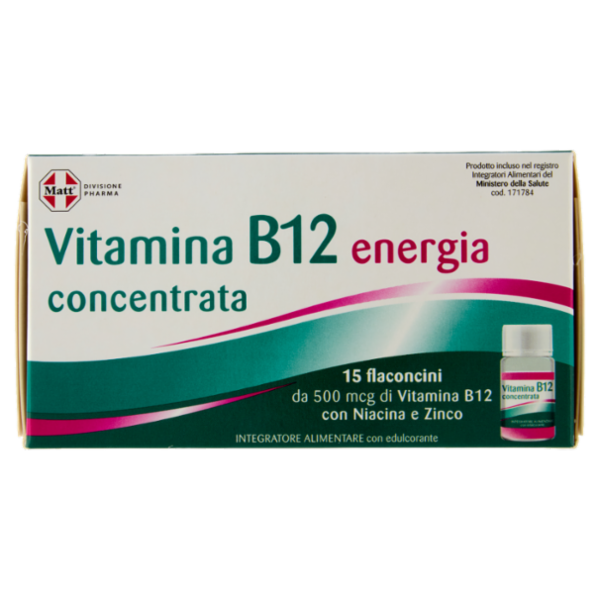 Matt Divisione Pharma Vitamina B12 concentrata energia 15 flaconcini 105 ml