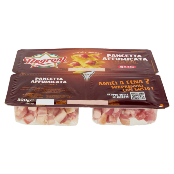 Negroni Pancetta Affumicata in cubetti 4 x 75 g