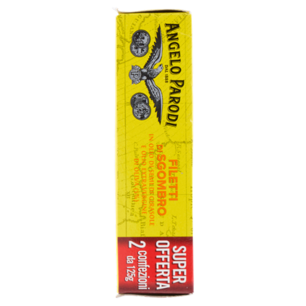 Angelo Parodi Filetti di Sgombro in Olio di Semi di Girasole e Olio Extravergine di Oliva 2 x 125 g