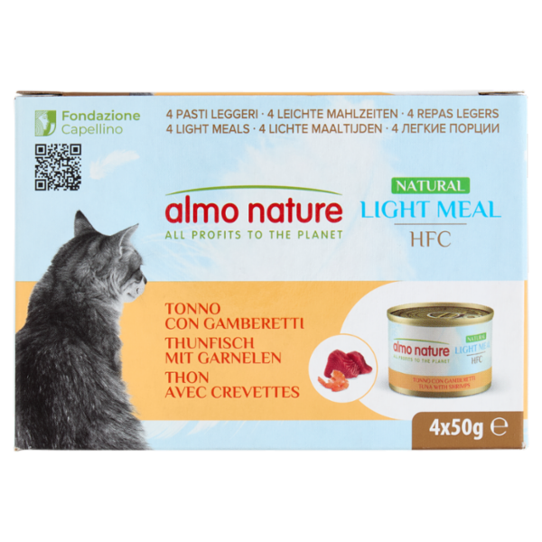 almo nature Natural Light Meal HFC Tonno e Gamberetti 4 x 50 g