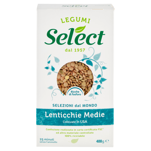 Select Selezioni dal Mondo Lenticchie Medie 400 g