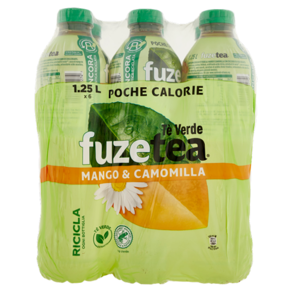 FUZE TEA Tè Verde - Mango & Camomilla PET 6 x 1,25 L