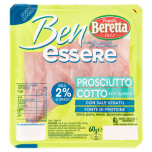 Fratelli Beretta Ben Essere Prosciutto Cotto Alta Qualità 60 g