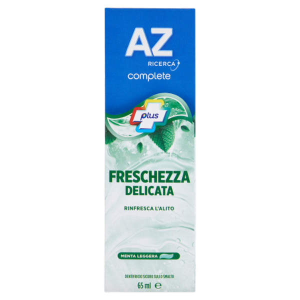 AZ Ricerca Dentifricio Complete Plus Freschezza Delicata Menta Leggera 65 ml