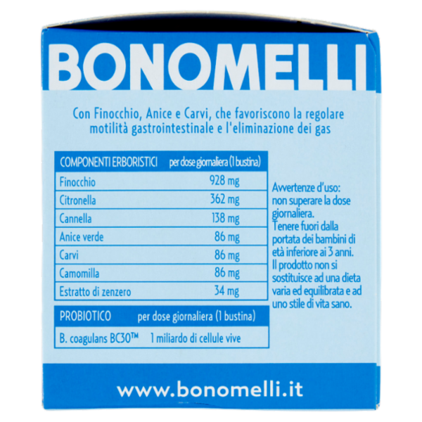 Bonomelli Tisane con Probiotico Sgonfiante 10 Filtri 20 g