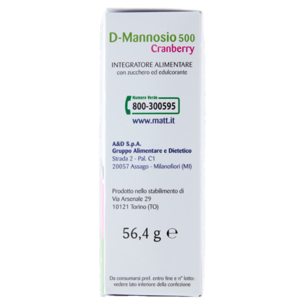 Matt Divisione Pharma D-Mannosio 500 Cranberry 12 buste 56,4 g