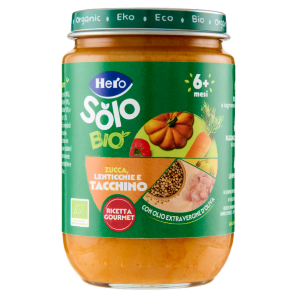 Hero Solo Bio Zucca, Lenticchie e Tacchino 190 g