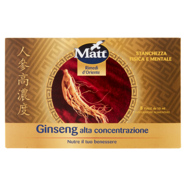 Matt Rimedi d'Oriente Ginseng alta concentrazione Fiale 8 x 10 ml