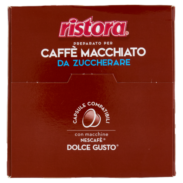 ristora Caffè Macchiato da Zuccherare Capsule Compatibili con Macchine Nescafè Dolce Gusto 10 x 5 g
