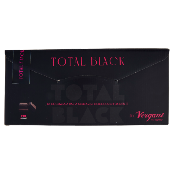 Vergani Total Black la Colomba a Pasta Scura con Cioccolato Fondente 750 grammi