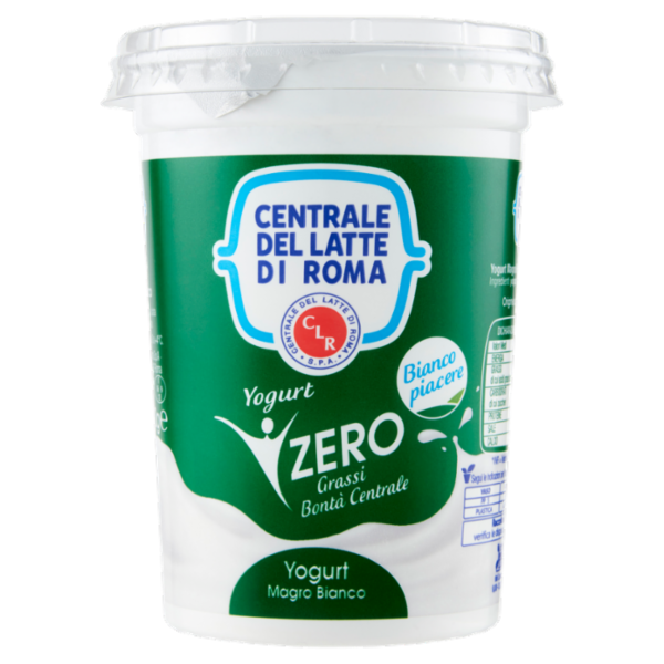 Centrale del Latte di Roma Zero Grassi Yogurt Magro Bianco 500 g
