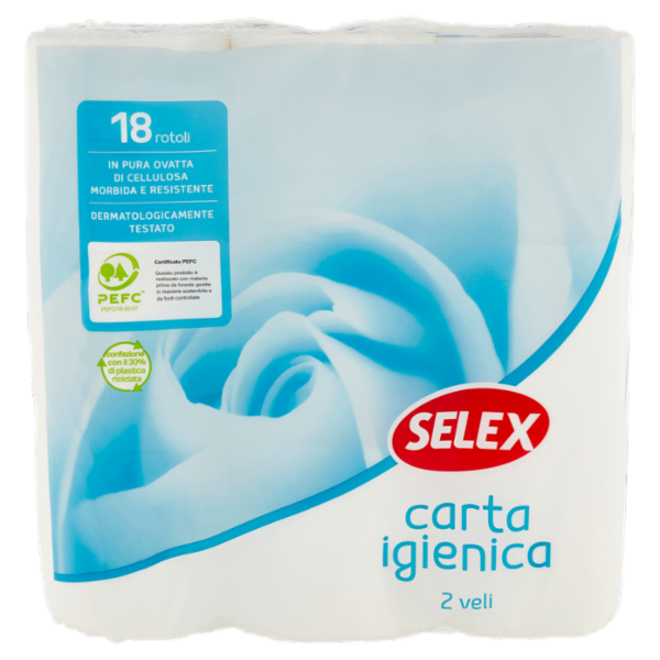 Selex Carta Igienica 2 Veli 18 Rotoli