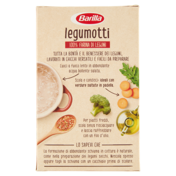 Barilla Legumotti Lenticchie Rosse, Ceci e Piselli in Chicchi 100% Farina di Legumi 300g