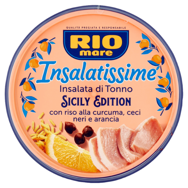 Rio mare Insalatissima Insalata di Tonno con riso alla curcuma, ceci neri e arancia 220 g