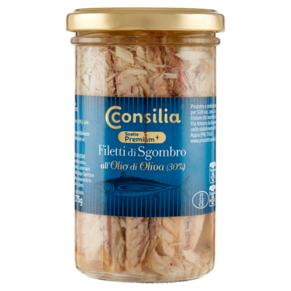 Consilia Optima Filetti di Sgombro all'Olio di Oliva 250 g