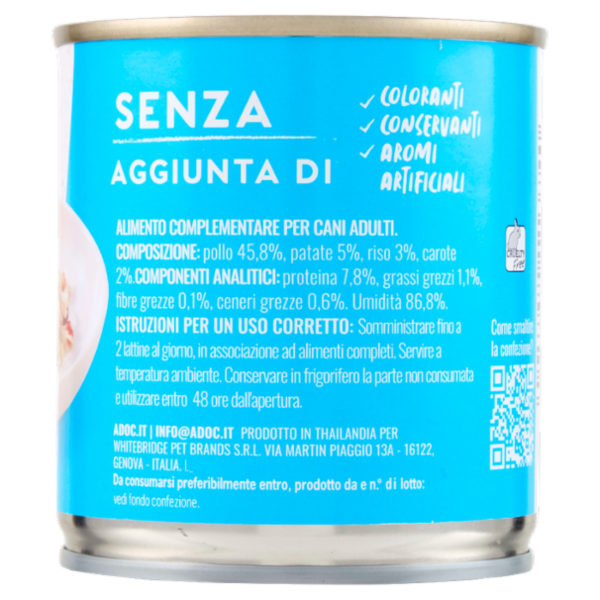 ADoC For Dogs Naturally Premium Filetti di Pollo con Patate in Gelatina 285 g