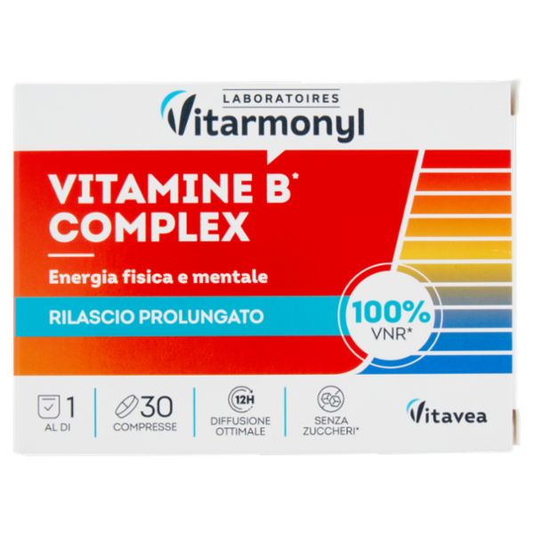 Laboratoires Vitarmonyl Vitamine B Complex Energia fisica e mentale 30 Compresse 21 g
