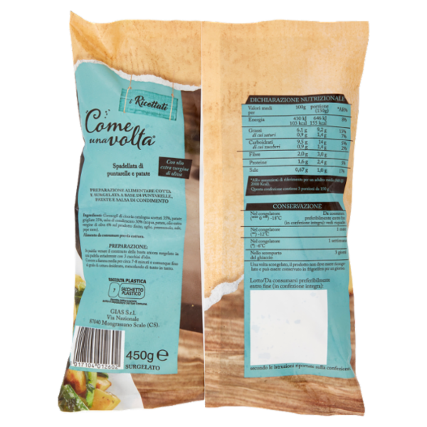 Come una volta i Ricettati Spadellata di puntarelle e patate 450 g