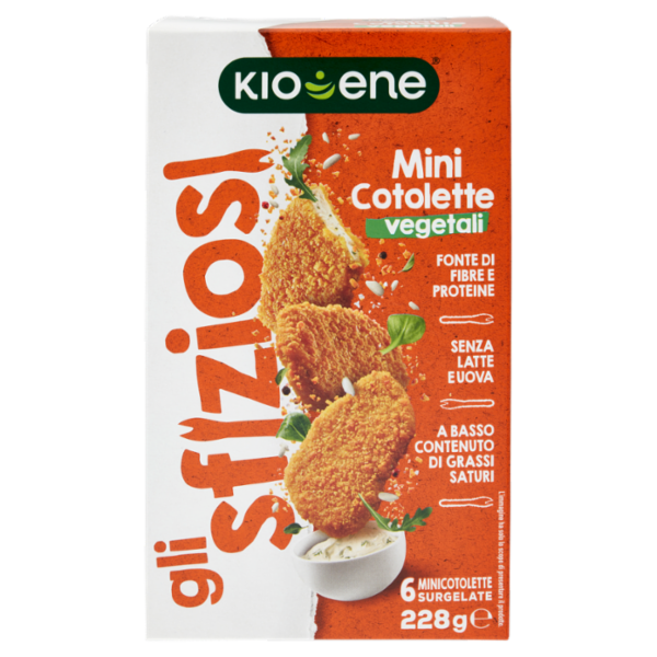 Kioene gli sfiziosi Mini Cotolette vegetali 6 Minicotolette Surgelate 228 g