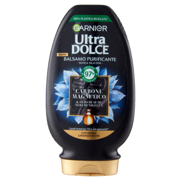 Garnier Ultra Dolce Balsamo Purificante e Idratante Carbone Magnetico, 200 ml