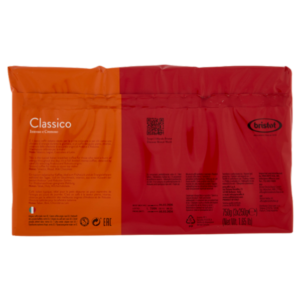 bristot Classico Caffè Macinato 3 x 250 g