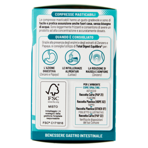 equilibra Total Digest Doppia Azione 20 Compresse Masticabili 20 g