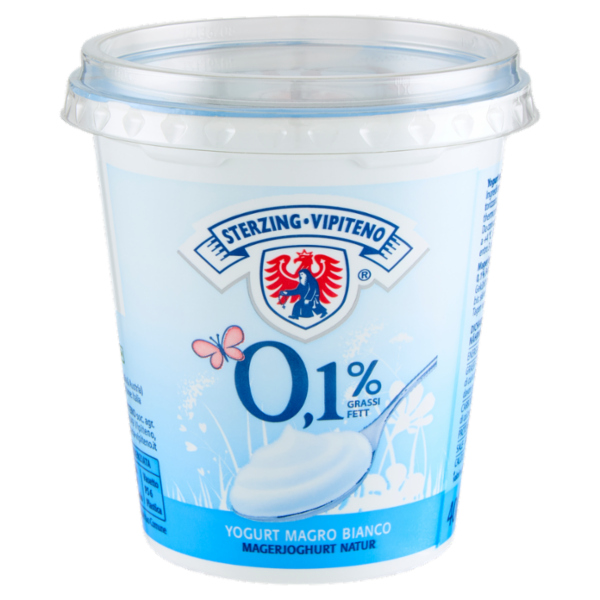 Sterzing Vipiteno 0,1% Grassi Yogurt Magro Bianco 400 g