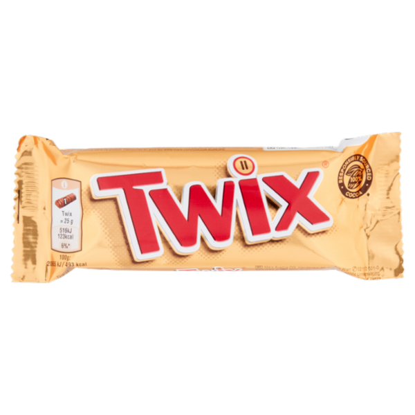Twix Barretta Snack al Cioccolato con Caramello 50g