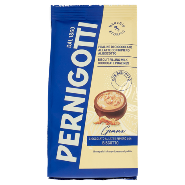 Pernigotti Gemma Cioccolato al Latte Ripieno con Biscotto 140 g