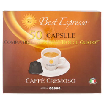 Best Espresso Caffè Cremoso 50 Capsule Compatibili Nescafé* Dolce Gusto*
