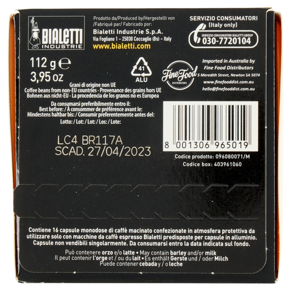Bialetti Caffè d'Italia Espresso Bar Venezia 16 Capsule 112 g