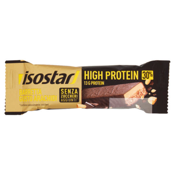 Isostad High Protein Bar 30%, gusto Arachidi, barretta proteica senza zuccheri aggiunti* - 45g