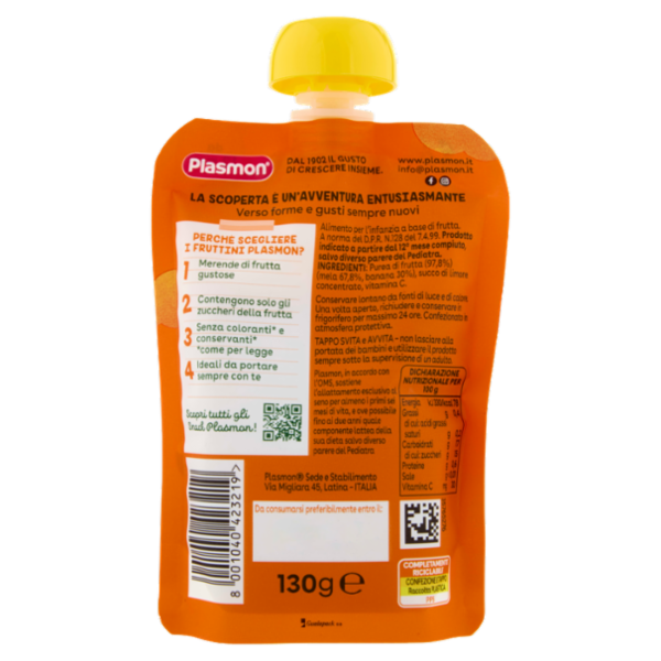 Plasmon i Fruttini Mela e Banana 130 g