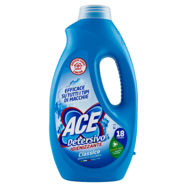 Ace Detersivo Igienizzante Classico Bianchi e Colorati 990 ml