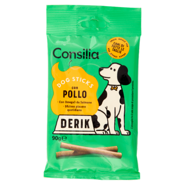 Consilia Derik Cane Stick con Pollo Snack Monoporzione 90 g