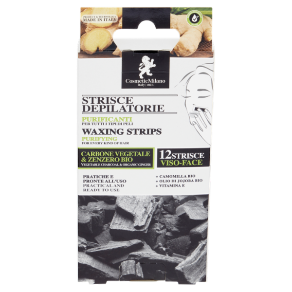 Cosmetic Milano Strisce Depilatorie Purificanti Viso 12 pz